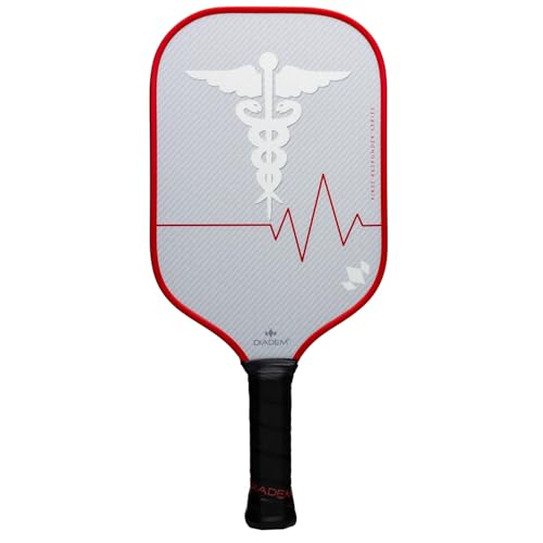 Diadem Rush Pickleball Paddle Series | USAPA Approved | Lightweight Fiberglass 16mm Paddle with Fiberglass Surface for Spin & Control | Stunning Color Options Including First Responder Series