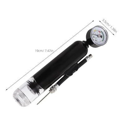 1 Set Portable Ball Pump Pressure Gauge - Basketball Inflator with Flexible Hose - Air Pump with Inflation Needles for Sports Exercise Football Soccer