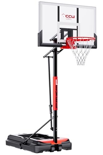 Basketball Hoop 4.7-10ft Adjustable Portable Basketball Goals System with 44-48 Inch Angle Adjustable Backboard, for Youth and Adults Outdoor Indoor Use - style: 44 inch Backboard
