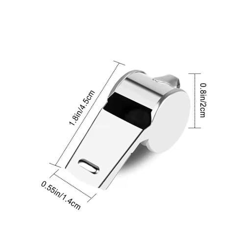 Stainless Steel Sports Whistle Set, 3 Pieces with Lanyard for Coaches and Referees, Ideal for Outdoor Activities