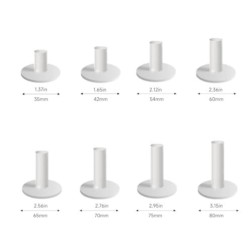 Rubber Golf Tees for Mats & Indoor Golf Simulators - 8 Pack Mixed Size for Driving Range & Indoor and Outdoor Golf Hitting Mats (US Sizes, 8 Sizes)