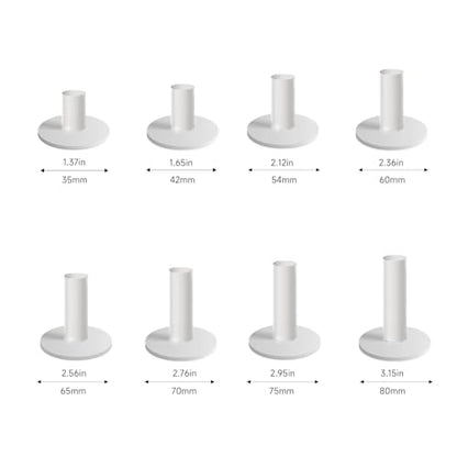 Rubber Golf Tees for Mats & Indoor Golf Simulators - 8 Pack Mixed Size for Driving Range & Indoor and Outdoor Golf Hitting Mats (US Sizes, 8 Sizes)