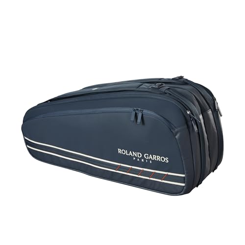 WILSON 2025 Roland-Garros Tennis Racket Bags - color: Dark Navy, size: Holds up to 2 Rackets