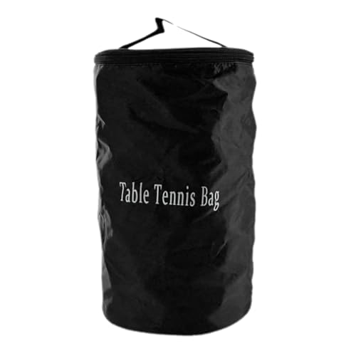 Portable Table Tennis Ball Carrying Holder Pouches, Bag, Large Capacity Pingpong Storage Bag Organizer - color: black