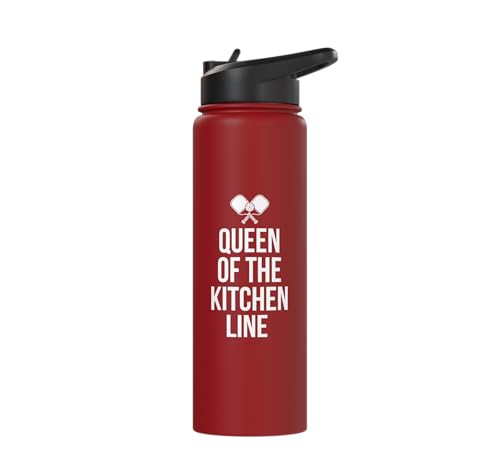 Dink Shot Queen Pickleball Kitchen Line Player Stainless Steel Insulated Water Bottle