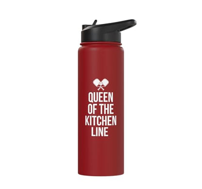 Dink Shot Queen Pickleball Kitchen Line Player Stainless Steel Insulated Water Bottle