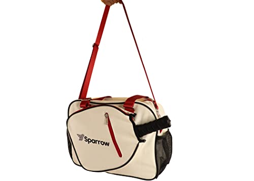 Pickleball Bag - Sports Bag For Gear, Gym Essentials - Adjustable Strap, Mesh Pockets, Pickleball Paddle Compartment With Cover - Stylish Retro Look - 20x8x12" - color: Red
