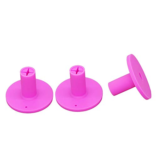 Golf Rubber Tee Holder Set for Golf Driving Range Tee Practice Tool Pack of 3 - color: Pink