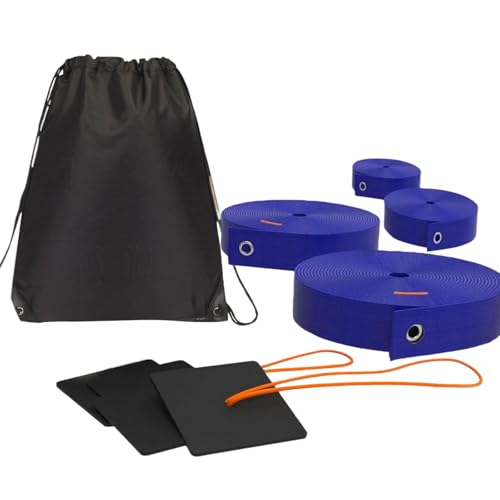 Regulable Volleyballs Boundaries Markers Includes Sand Anchors And Storage Net Bag Beach Volleyballs Boundaries Line Quick Setups Volleyballs Accessories - color: Blue