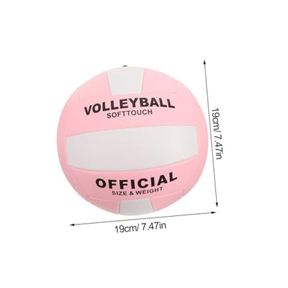 BESTonZON Inflatable Soft Volleyball PU Practice Training Ball for Indoor Outdoor Beach Stitched Entrance Examination Sports Ball with Enhanced Control and Accuracy