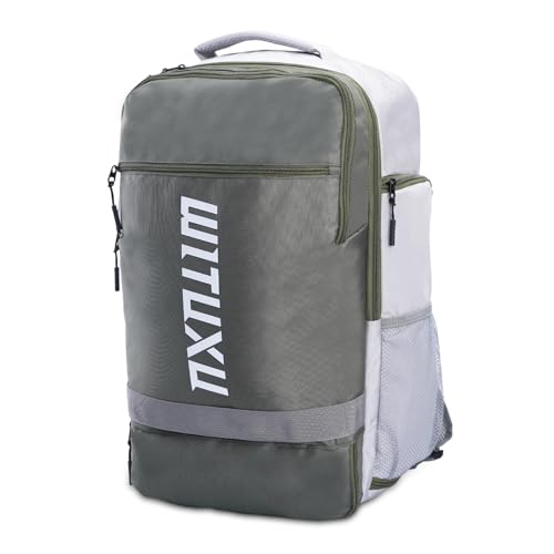 Pickleball Backpack, 3+Paddle Capacity, Pickleball-specific Shockproof Thermal Pockets, Waterproof Shoe Compartment, Wet Dry Separation, Fence Hook, Fits Standard/Extended Paddles - color: Army green