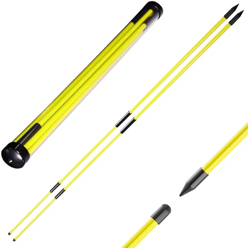 Signature Fitness Golf Alignment Sticks, 2 Pack 48" Upgraded Collapsible Design, Multiple Colors Foldable Golf Training Aids for Aiming Putting Swing Posture Correction - color: Golden, size: 2pack