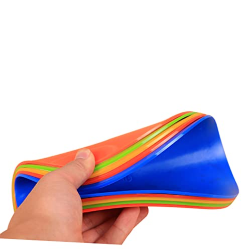 SUPVOX 6pcs Soccer Training Markers Football Roadblock Discs Green Yellow Storage Bag for Agility Drills and Use
