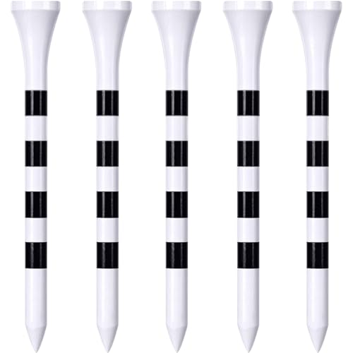 Wooden Golf Tees 3-1/4", 2-3/4", 2-1/8", 1-1/2" Available, 100 Count (Natural Color, White, Black, Blue, Red, Green, Yellow, Pink, Orange) - color: White, size: 3 1/4 Inch
