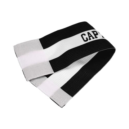 YOKIVE Captain Armband, Nylon Protective Arm Badge, Adjustable Flexibility, Great for Team Training Competitions - color: Black