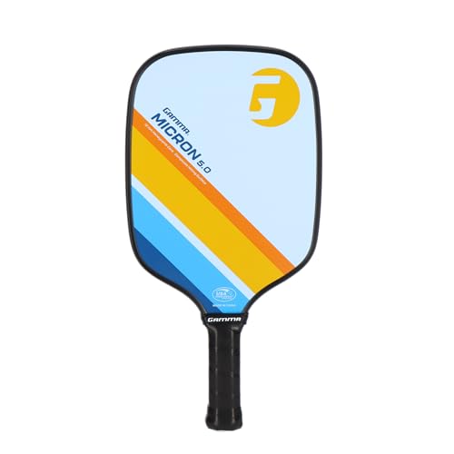GAMMA Pickleball Paddles, Quantum Series, Micron 5.0, Neutron 5.0, Voltage 5.0, Atomic 5.0, USAPA Approved, Graphite Pickleball Paddle, Polypropylene Core, Honeycomb Grip, Great Feel, More Control - style: Micron 5.0