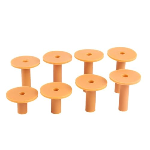 8Pcs Golf Tee Holders Heavy-Duty Rubber Base for Driving Range Indoor and Outdoor Golf Practice Hitting Mat Multi-Height Options 35mm-80mm