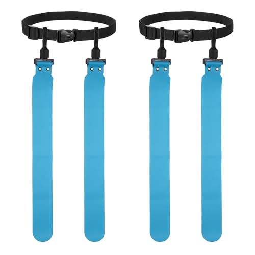 Flag Football, Adjustable Flag Football Belts with Belt and Flags Easy Tear Away - color: Sky Blue