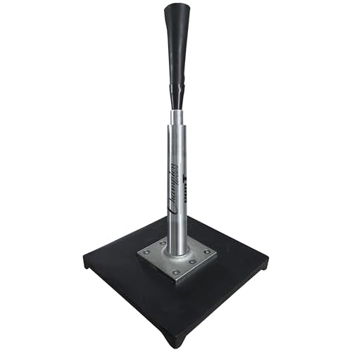 Champion Pro Series Adjustable Batting Tee – Durable, Easy Setup Hitting Trainer for Baseball & Softball - style: JR Adjustable (20"-32")