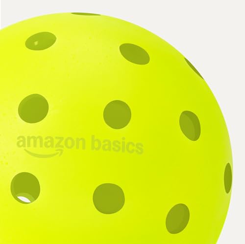 Amazon Basics Outdoor Pickleball Balls, USAPA Approved, Yellow - style: 12-Pack