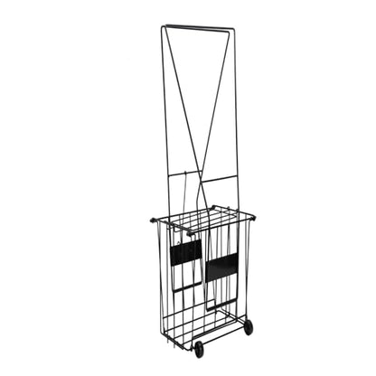 RiToEasysports Tennis Hopper, Portable Iron Frame Ball Collector with Rolling Casters Press Down Mechanism for Pick Up