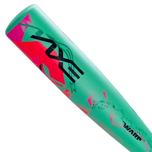 Axe | WARP | 1-Piece Composite | USA Tee Ball Baseball Bat | Drop -13 | 2-5/8" Barrel | Green/Pink