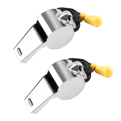 Bsofing Whistle, Coaches Whistle with Lanyard, Whistle for Coaches, Whistle for Teachers, Stainless Steel Sports Whistles, Loud Crisp Sound Whistles Great for Coaches, Referees, and Officials