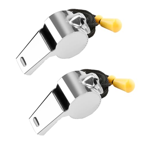 Bsofing Whistle, Coaches Whistle with Lanyard, Whistle for Coaches, Whistle for Teachers, Stainless Steel Sports Whistles, Loud Crisp Sound Whistles Great for Coaches, Referees, and Officials