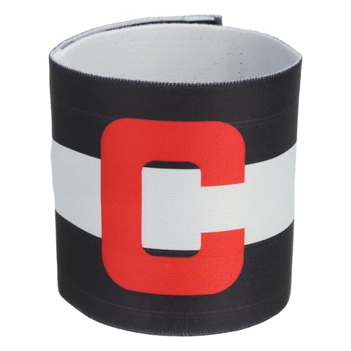 PATIKIL Soccer Captain Armband, Captain Arm Bands for Soccer Elastic Captain C Arm Bands Sports Captain Armbands for Youth Adult Football Team Training - color: Black/White