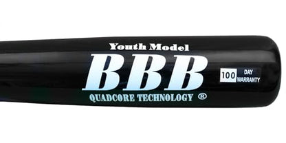 BAMBOOBAT by Pinnacle Sports Equipment INC. Youth Durable Bamboo Baseball Bat for Players Aging 5-13 Years Old - 100 Day Warranty