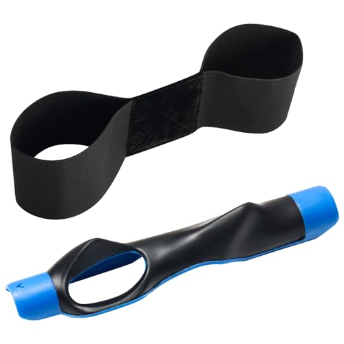 Golf Grip Trainer with Swing Band, Lightweight Ergonomic Training Aid for Grip Strength & Swing Technique, Build Muscle Memory for Beginners to Advanced Golfers (Indoor/Outdoor)