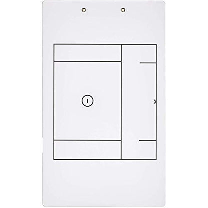Murray Sporting Goods Dry Erase Coaches Clipboard | Double-Sided Dry Erase White Board - style: Lacrosse