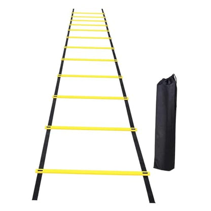 Agility Ladder Speed Ladder Fitness Feet Training Multifunction with Storage Bag Rugby Outdoor Sports Instant Set up Foldable