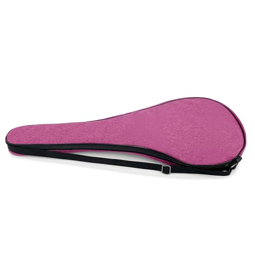 Tennis Bag Lightweight and Padded Tennis Rackets Cover with Adjustable Shoulder Strap - color: pink, size: 27.5"x11.4"