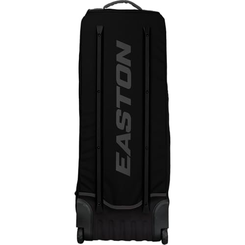 Easton | Dugout | Baseball & Fastpitch Softball | Wheeled Bag | Multiple Colors - color: Black