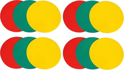 GSi Spot Markers – Non-Slip Non-Toxic Poly Spots – Floor Markers for PE, Sports & Classroom Activities - size: 1.⁠ ⁠Round