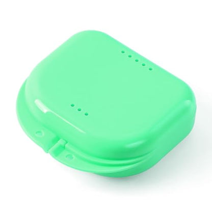 JMU Retainer Case with Vent Holes, Mouth Guard Case Dental Storage Container, Lime Green - color: Lime Green