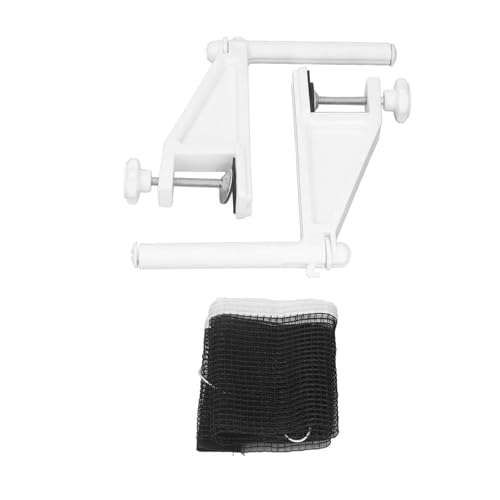 Table Tennis Net and Post Set - Strong Folding Adjustable Portable Mesh Net with Screw - On Clamp for Indoor and Outdoor Use