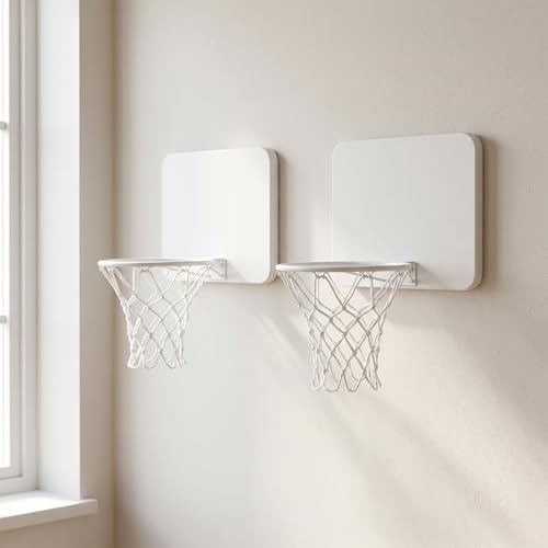 4 Pcs Small Replacement Net for Mini Basketball Hoop Mini Basketball Net Replacement Heavy-Duty Little Small Basketball-Nets 8"-10.25" Hoop for Doors and Walls(White)
