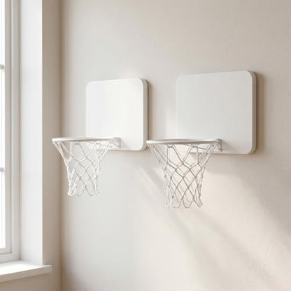 4 Pcs Small Replacement Net for Mini Basketball Hoop Mini Basketball Net Replacement Heavy-Duty Little Small Basketball-Nets 8"-10.25" Hoop for Doors and Walls(White)