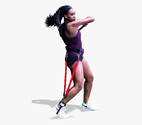 VPX Tennis Swing Trainer Increases Power, Exit Ball Velocity, Shot Accuracy, & Serve Speed, Improves Forehand, Backhand, Slice, & Compression Racket Torque, For Men, Women, Boys, Girls, & Kids - size: Waist SML (20"-30"), style: Height SML (Up to 5'3")
