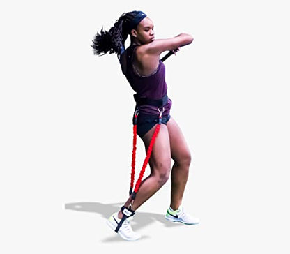VPX Tennis Swing Trainer Increases Power, Exit Ball Velocity, Shot Accuracy, & Serve Speed, Improves Forehand, Backhand, Slice, & Compression Racket Torque, For Men, Women, Boys, Girls, & Kids - size: Waist SML (20"-30"), style: Height SML (Up to 5'3")