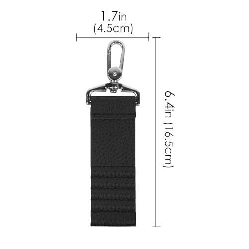 Golf Tee Holder Carrier with Keychain - Portable PU Leather Caddy Organizer for 5 Tees, Clip-on Golf Bag Accessories & Gifts for Men Women (Black)