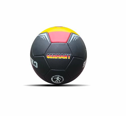 jaspo Soccer Champ Football, TPU Material, Machine Stitched, Size 5, Under 12 Years Age Group, 6 to 8 Lbs Inflation Football,Pump, Germany Black