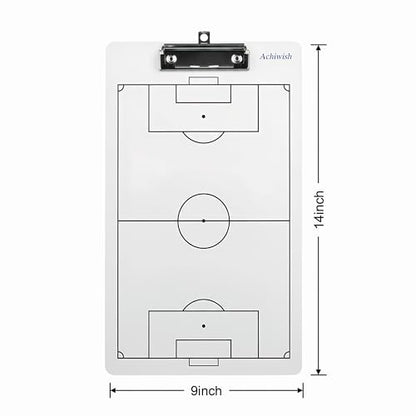 Soccer Coaching Board, Professional Soccer Tactics Board for Coaches, Portable Dry-Erase Soccer Whiteboard for Tactical Diagrams and Game Analysis