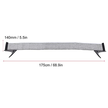 Standard Table Tennis Net Bracket Set, Table Tennis Net Rack Kit, Nylon Net with Stainless Steel Frame, to Install for Indoor and Outdoor Training,
