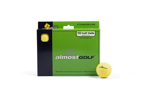 ALMOSTGOLF Limited Flight Practice Foam Golf Balls – Realistic Spin, Trajectory, & Accuracy Training - size: 10 Balls