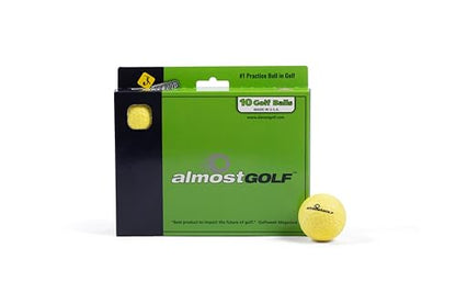 ALMOSTGOLF Limited Flight Practice Foam Golf Balls – Realistic Spin, Trajectory, & Accuracy Training - size: 10 Balls