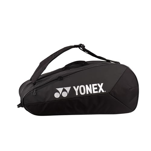 YONEX Team Racquet Bag - Badminton, Tennis and Squash Bag | Multiple Sizes & Colours | With Shoe Compartment & Backpack Function - color: black, size: 12 Pcs