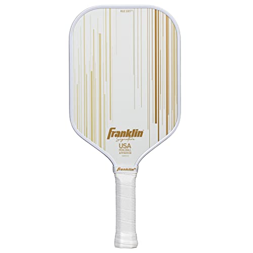 Franklin Sports Pro Pickleball Paddles - Signature Series Pro Pickleball Paddle with MaxGrit Surface - USA Pickleball (USAPA) Approved Tournament Pickleball Paddles - 13mm + 16mm Polypropylene Cores - color: Pro Player - Gold, size: 13mm